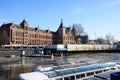 Tour boats near dutch railway station, Amsterdam