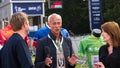 Tour of Britain Cycle race Matt Barbet, Pippa York with guest Andrew Ridgeleyc