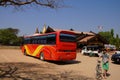 Tour bus waiting Royalty Free Stock Photo