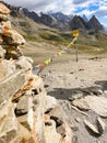 Tour de Mont Blanc hike Col de la Seigne beetwen Italy and France