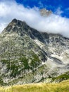 Tour de Mont Blanc hike with view along Dora di Ferret near Tete de Ferret