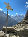 Tour de Mont Blanc signs on La tete aux Vents