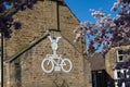 Tour de Yorkshire White Wall Logo on the Side of a Building..