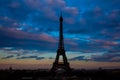 Tour Eiffel the most famous Parisian icon at sunset seen from Trocadero