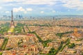 Paris aerial skyline Royalty Free Stock Photo