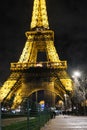 Tour Eiffel at night, Paris, France Royalty Free Stock Photo