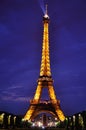 Tour Eiffel night view Royalty Free Stock Photo