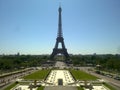 Tour Eiffel, Paris and Trocadero Gardens Royalty Free Stock Photo