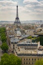 Paris view from the top of Arc de Triomphe Royalty Free Stock Photo