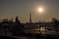 Tour Eiffel at sunset Royalty Free Stock Photo