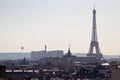 Tour Eiffel view from Paris' roof - France Royalty Free Stock Photo