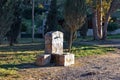 Rustic drinking fountain for visitors in the Hidden Valley