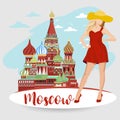 Tour moscow illustration