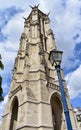 Tour Saint-Jacques, flamboyant gothic tower. Paris, France. Royalty Free Stock Photo