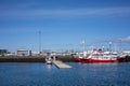 tour ships and small craft in Reykjavik Harbour, Iceland