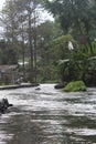 tour of the source of maron waterfall Royalty Free Stock Photo