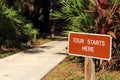 Tour Starts Here Sign