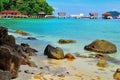 Tour to beautiful tropical island Royalty Free Stock Photo