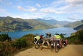 Touring Bicycles in New Zealand Royalty Free Stock Photo