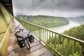 Touring bike on a bridge in Austria