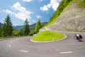 Touring bike on a road in Slovenia Royalty Free Stock Photo