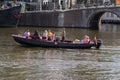 Touring Boat At The Gaypride Canal Parade With Boats At Amsterdam The Netherlands 6-8-2022