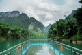 Touring in Hechi small Three Gorges Royalty Free Stock Photo