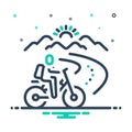 Mix icon for Touring, tourism and cycling