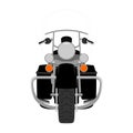 Touring motorcycle isolated vector illustration