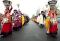 Touring show performance of chinese ethnic dancers