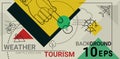 Tourism ad Weather line banner