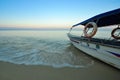 Tourism boat ready to serve at the beach.