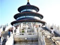 Tourism in China. Temple of Heaven, tourists and history Royalty Free Stock Photo