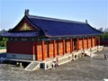 Tourism in China. Traditional building in Beijing, tourists and history