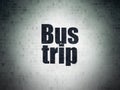 Tourism concept: Bus Trip on Digital Data Paper background Royalty Free Stock Photo