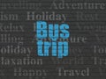 Tourism concept: Bus Trip on wall background Royalty Free Stock Photo