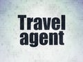 Tourism concept: Travel Agent on Digital Data Paper background