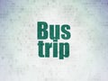 Tourism concept: Bus Trip on Digital Data Paper background Royalty Free Stock Photo