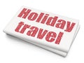 Tourism concept: Holiday Travel on Blank Newspaper background