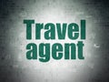 Tourism concept: Travel Agent on Digital Data Paper background