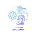 Tourism development blue gradient concept icon Royalty Free Stock Photo