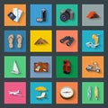 Tourism flat icons set