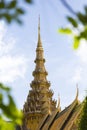 Tourism Khmer style roof architecture in Royal Palace, Phnom Penh, Cambodia, Asia.