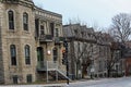 Tourism Montreal. Urban details of architecture - Ancient elements of buildings. Castles and estates. panorama of the city