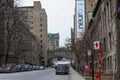 Tourism Montreal. Urban details of architecture - Ancient elements of buildings. Castles and estates. panorama of the city Royalty Free Stock Photo