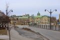 Tourism Montreal. Urban details of architecture - Ancient elements of buildings. Castles and estates. panorama of the city