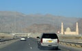 Amazing Oman highway road travel. Muscat, Oman : 21-09-2020