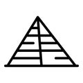 Tourism pyramid icon outline vector. Ancient egypt