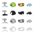 Tourism, recreation, entertainment and other web icon in cartoon style.Hobbies, mountaineering, sport icons in set