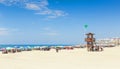 Tourism in spain. View of beach in Rota, Cadiz, Spain.